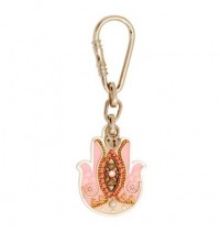 Pink Hamsa Hand Key Chain